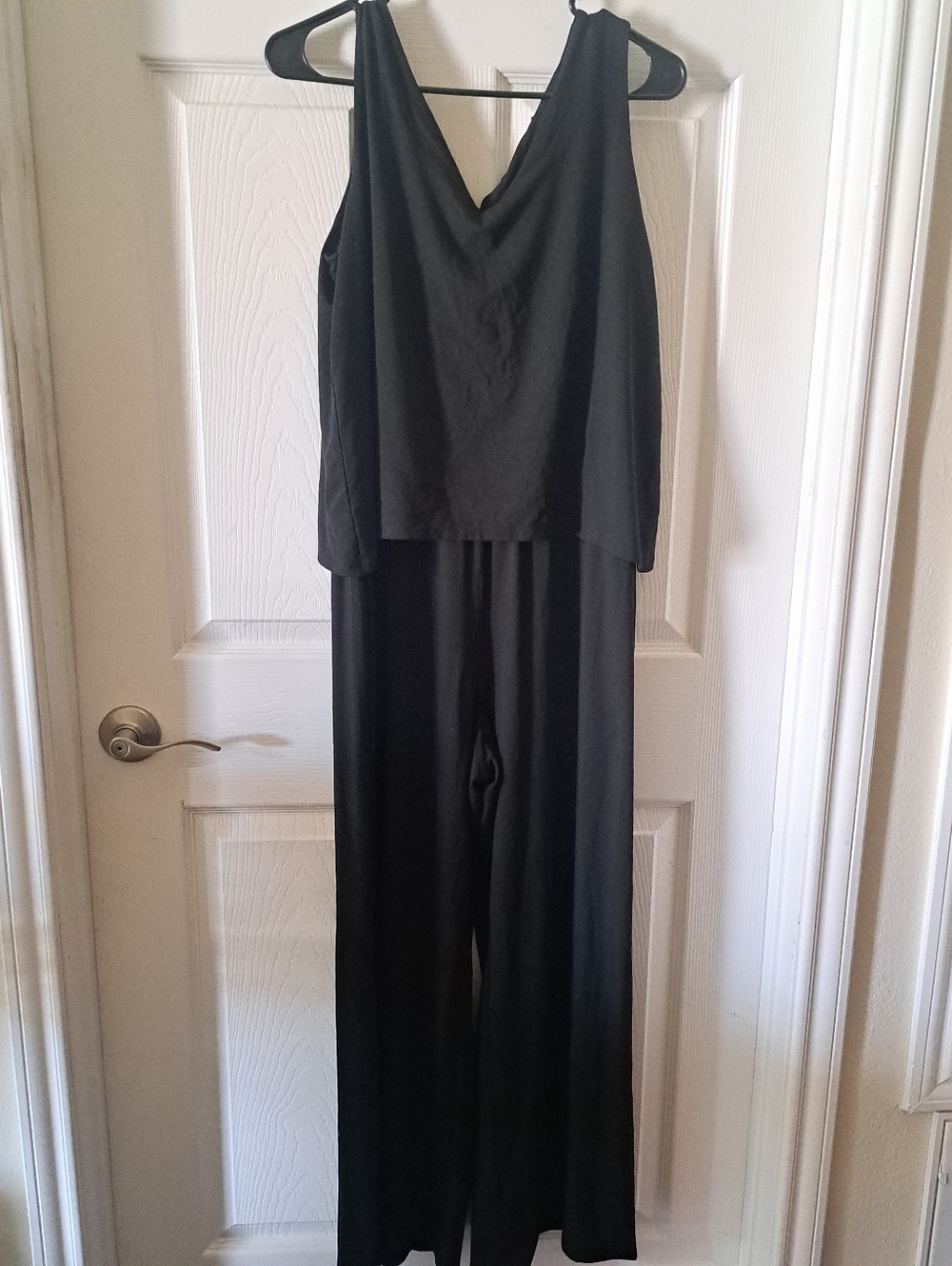J Jill Sleeveless Black V-Neck Jumpsuit